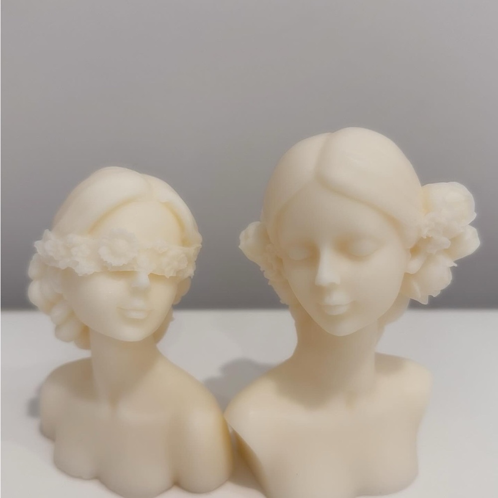Cream Decorative Bride Candles